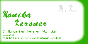 monika kersner business card